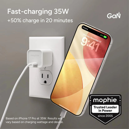 Mophie 35W USB-C GaN Wall Adapter