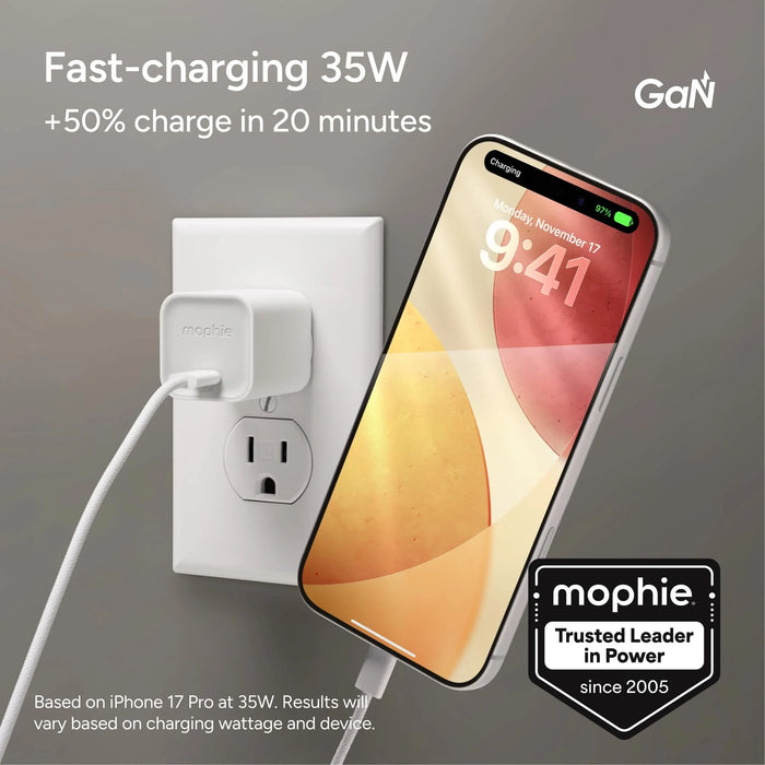 Mophie 35W USB-C GaN Wall Adapter